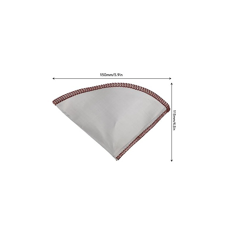 Reusable Coffee Filter Cone Shape Fine Filtering 304 Stainless Steel