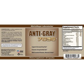 Anti-Gray Hair 7050 Helps Restore Natural Hair Color 60 Capsules Per Bottle 10 Bottles