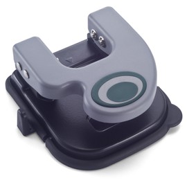 Officemate Contemporary 2-Hole Eco-Punch, 25 Sheet Capacity, Recycled, Black/Gray/Green (90134)