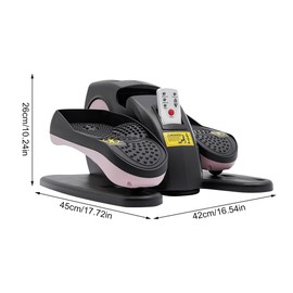 CRYBY Electric Elliptical Trainer, 60W Under Desk Elliptical Machine Ellipse Leg Exerciser with Remote Control & LCD Screen, 55.12lbs Capacity Foot Pedal Exercise Equipment, 5 Gears (Pink, Black)