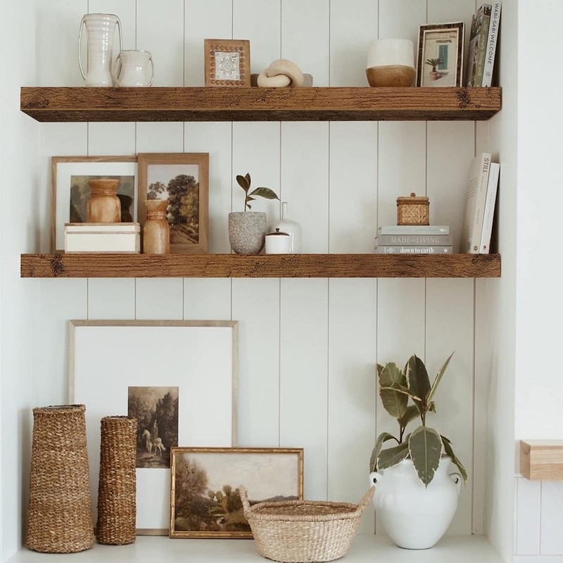 QEEIG Floating Shelves for Wall 35.4" Long - Wall Mounted