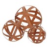Decorative Rust Ball for Garden Set of 3 in 3