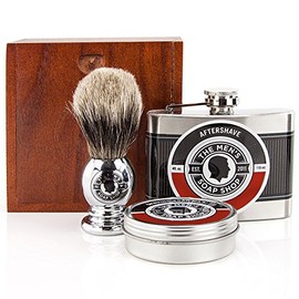 The Mens Soap Shop Alpha Smooth Shaving Set Sandlewood