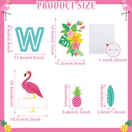 Tinlade 93 Pcs Flamingo Bulletin Board Simply Stylish Tropical Classroom Decorations Summer Flamingo Welcome Bulletin Board Cutouts for Hawaiian Luau Party Back to School Classroom Office Wall Decor