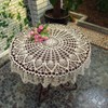 USTIDE Handmade Crochet Tablecloth 100% Cotton Soft Table Cloth Romantic