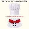 1 Set White Small Dogs Hat Photography Prop Funny Chef