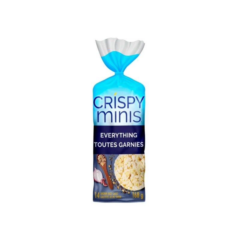 RICE CAKES Quaker Crispy Minis Everything Large Brown Rice Cakes,