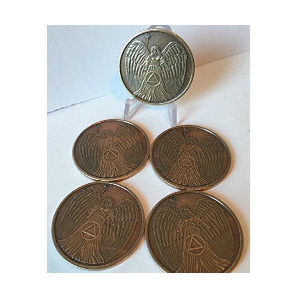 Bronze Recovery Angel (Set of 5) AA Medallion by BSP