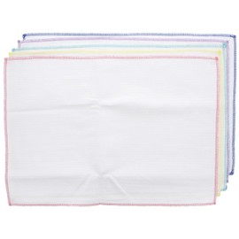 Nakamura TF-822 Dish Towel, White, Approx. 13.8 x 19.7 inches (35 x 50 cm), 100% Cotton, Dobby Weave, Large, Thick, Pack of 5