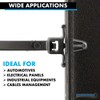 Kable Kontrol Winged Push Mount Cable Ties Nylon, 4 Inch