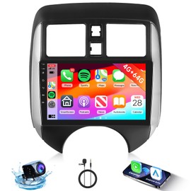 [4G+64G] Android Car Stereo for Nissan Versa Note 2014-2018 Radio with Wireless Carplay Android Auto Radio, Hodozzy 9 inch Touch Screen with GPS, Mirror Link, Bluetooth, WiFi, DSP, FM/RDS Radio