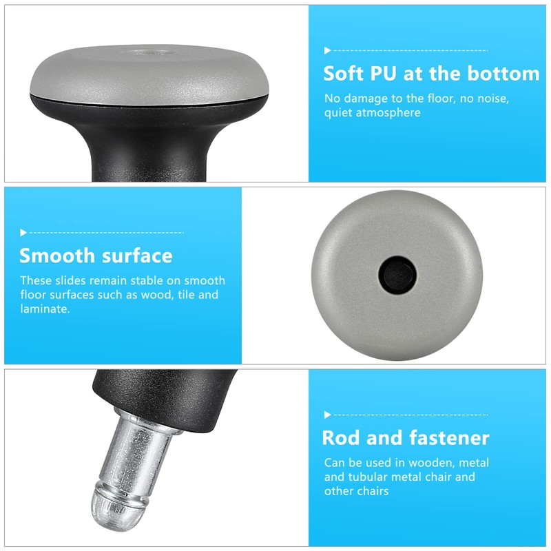 Wheels to Fixed Stationary Castors Chair Casters 5pcs Office Chair