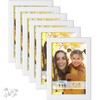 Icona Bay 6x4 Picture Frames (White, 6 Pack), Modern Double-Bevelled