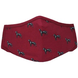 Soprano Wine With Black Labradors Washable And Reusable 100% Cotton Face Mask