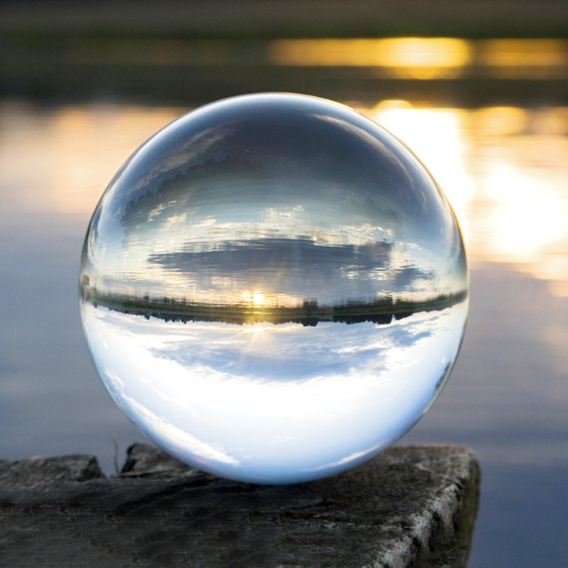 80mm Transparent Sphere K9 High Purity Photography Crystal Lens Ball