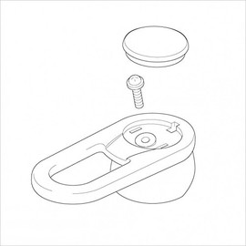 KVK [KP80-6/800] Operation Lever White for Old MYMFA 221H, FB244U19 Series, Etc., Old MYM Repair Parts, Lever Handle