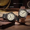 Getalia leather Watch Band Foldover Clasp Retro Oil wax Genuine
