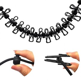 Portable Camping & Travel Clothesline with Clips Bead-Purple 3ea