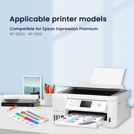 Hookink 302XL Ink Cartridges Combo Pack Remanufactured Replacement for Epson 302XL Printer Ink for Expression Premium XP-6100 XP6100 XP6000 XP-6000 5-Pack (Black, Photo Black, Cyan, Magenta, Yellow)