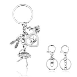 Sudaporn Ballet Keychains for Dance Lover Dancers Birthday Gifts Dancing Key Chain for Sister Friends Backpack Key Charm Ballet Keyring Dance Themed Party Favors Keychain Ballerina Party Favors Idea