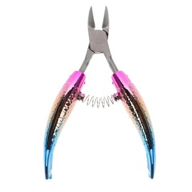 TOVINANNA Cuticle Trimmer Cuticle Nippers Clippers Stainless Steel Hangnail Remover Extremely Sharp Cutter Pedicure Manicure Tool Rainbow Gradient