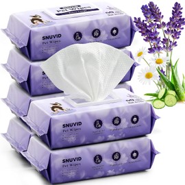 Extra Large 8“ x 13" Dog Wipes, Hypoallergenic, Lavender Scented, Plant-Based Grooming Wipes for Deodorizing & Hydrating Paws, Body, Butt, Ears & Coat - 360 Count