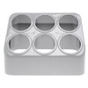 Vollrath Gray Silv-A-Tainer 6-Hole Plastic Silverware Container