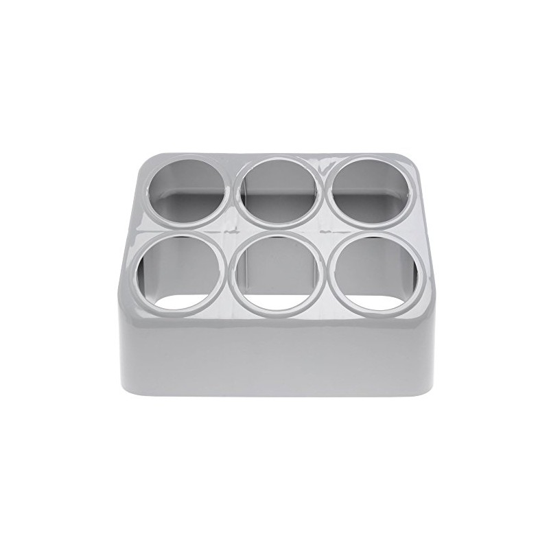 Vollrath Gray Silv-A-Tainer 6-Hole Plastic Silverware Container