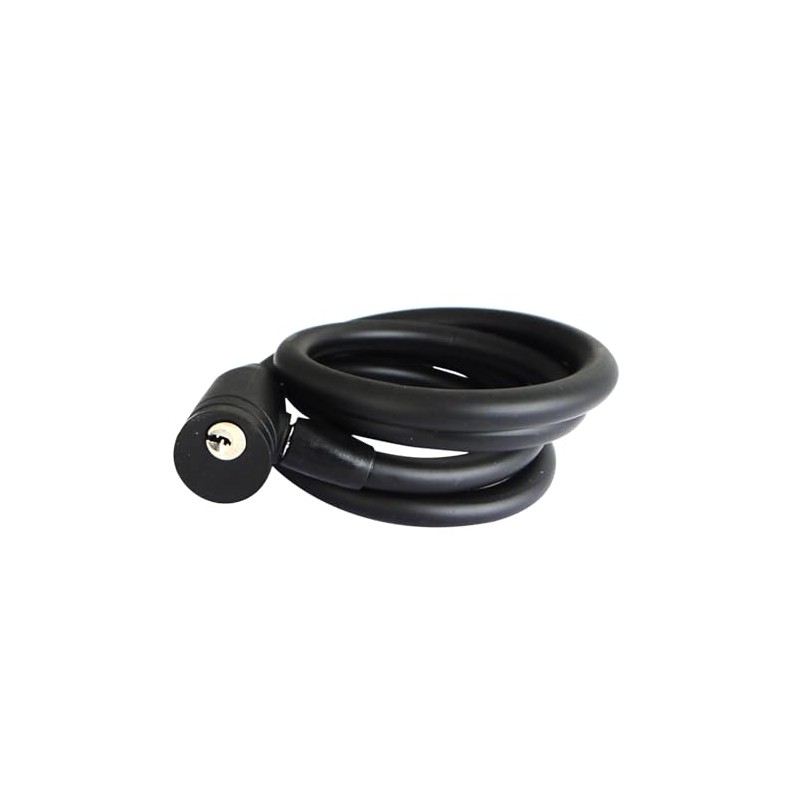 Benotto Candado Espiral 12x1200mm 2xLlaves Negro TY506
