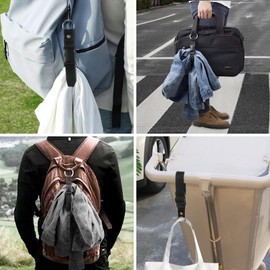 Ouligay Pack of 2 Add A Bag Luggage Straps, Luggage Strap for Jacket Bags, Jacket Holder Backpack Adjustable Luggage Straps for Bags, Make Your Hands Free Add A Bag Strap Travel Accessories, Black