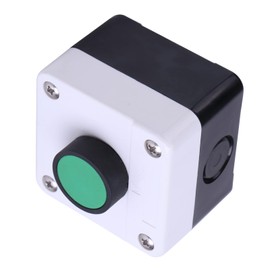 Button Switch Box - One Button Control Box IP54 Weatherproof Green Push Button Exit Button Automatic Gate Opener