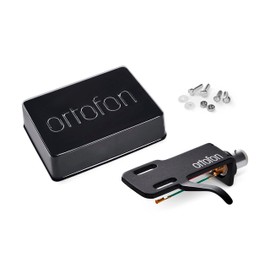 Ortofon SH-4 Black Universal Headshell for Direct and Easy Mounting on S-shaped Tonearms, Black