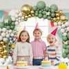 412Pcs Sage Green White Sand Gold Balloons Garland Arch Kit,18