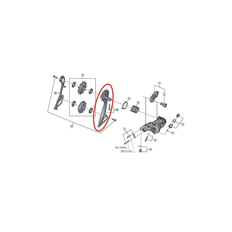 Shimano RD-R9100 Y5ZR98070 Millet Plate/Bolt