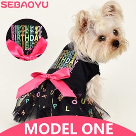 Dog Dress for Small Dogs, Puppy Costume Clothes Girls Pet Clothing Outfit Summer Spring Dresses Chihuahua Yorkie Cat Apparel