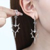 Goth Earrings for Women Silver Hoop Western Punk Dangle Drop