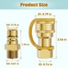 Rushare 1/2 Inch Natural Gas Quick Connect Fitting for Natural