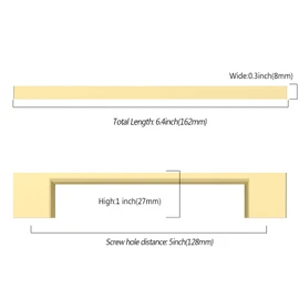 KNOKLOCK 10 Pack 5 Inch(128mm) Kitchen Cabinet Handles Brushed Gold Cabinet Pulls Kitchen Cabinet Hardware Drawer Pulls for Cupboard Wardrobe