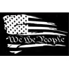 Distressed American Flag We The People Patriotic Vehicle Decal Sticker