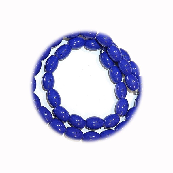 The New Blue Opaque 11Mm Tapered Long Oval Barrel Glass