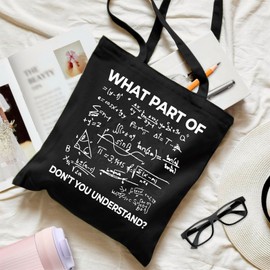 Math Teacher Bag Gifts for Math Teachers Women Canvas Bag Christmas Appreciation Gift for Female Math Teacher