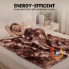 PTQ Electric Heated Blanket 50"x60",Luxury White Coffee Faux Fur Electric
