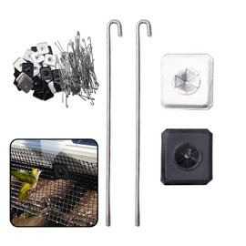 Thickened Aluminum Solar Panel Bird Guard Fastener Clips for Connecting The Animal Protection net to The Solar Panel.100 Aluminum Hooks and Matching Cleats.
