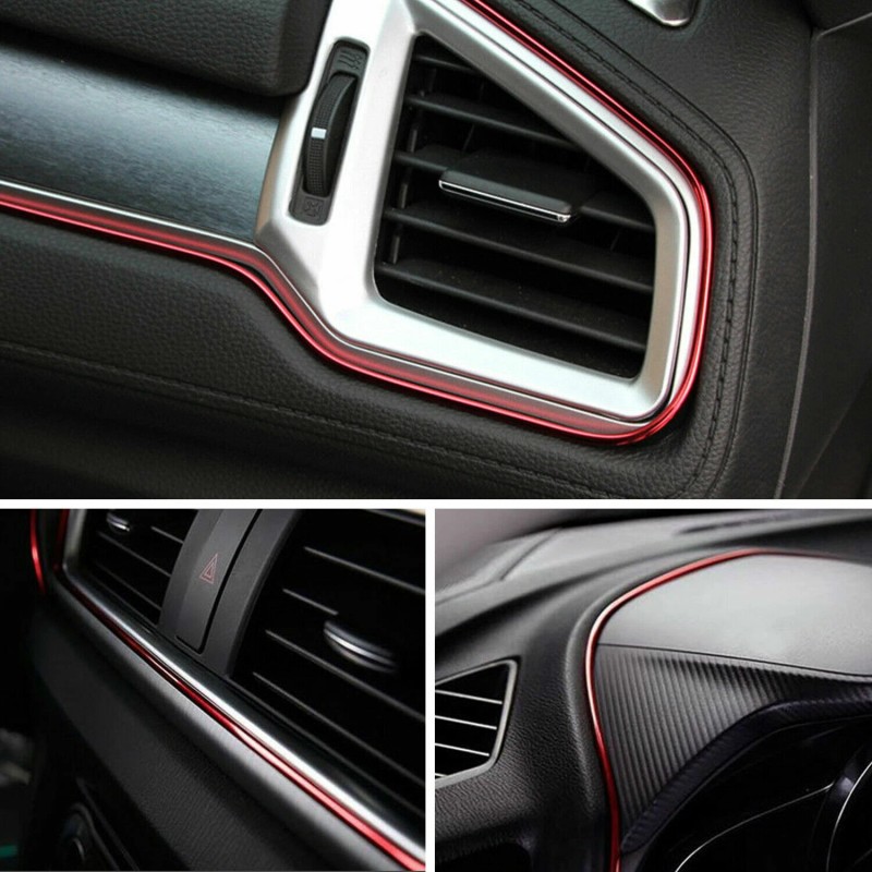 SDZ Chrome Console Door Dashboard Panel Stripe Trim Line Molding