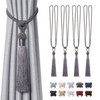 Pretty Jolly 4 Pack Long Tassel Curtain Tiebacks Handmade Braided
