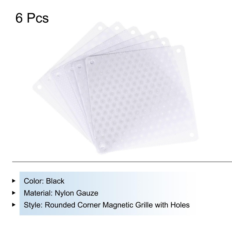 MECCANIXITY 6PCS PC Dust Filter, 120x120mm PVC Computer Case Cooler