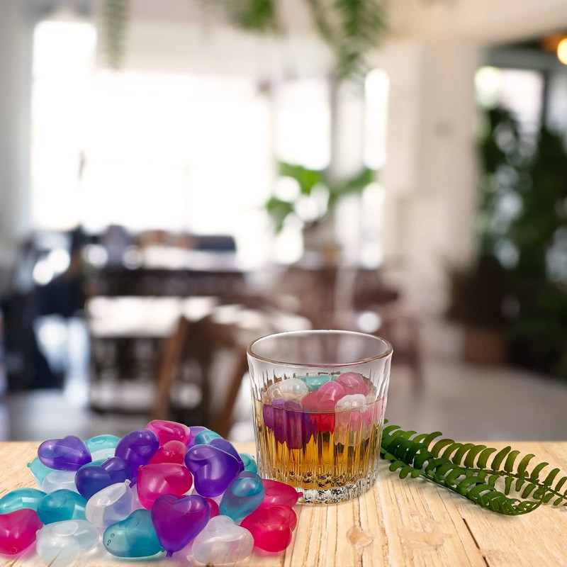 Reusable Ice Cube, 40Pcs Plastic Ice Cubes, Quick-Freeze Easy-to-Clean Refreezable
