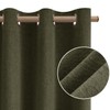 HOMEIDEAS Olive Green 100% Blackout Curtains, 2 Panels Faux Linen
