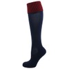 Ex-Store Kids Football Style Sport Socks Black + Burgundy Cuff