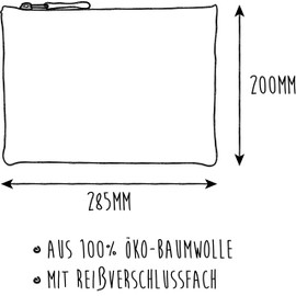 Mr. & Mrs. Panda Make-Up Bag Chick Hiker, White, Hand Drawn